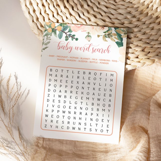 Tarjeta de juego de búsqueda de palabras para bebé (Subido por el creador)