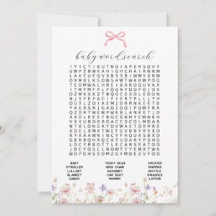 Tarjeta de juego de búsqueda de palabras para bebé