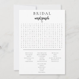 Tarjeta de juego de búsqueda de Word de ducha de n