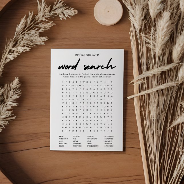 Tarjeta de juego de búsqueda de Word para ducha de (Subido por el creador)