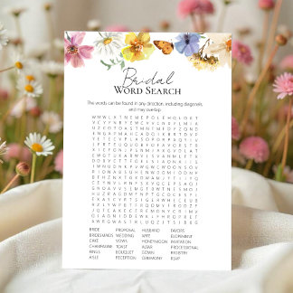 Tarjeta de juego de búsqueda de Word Wilflower Bri