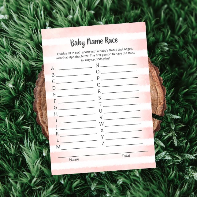 Tarjeta de juego de carrera de nombres de bebé Bun (Subido por el creador)