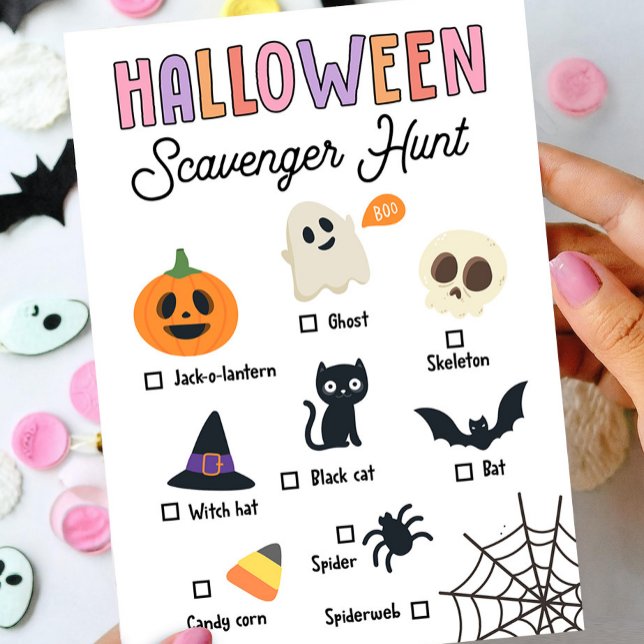 Tarjeta de juego de caza de niños de Halloween Sca (Subido por el creador)