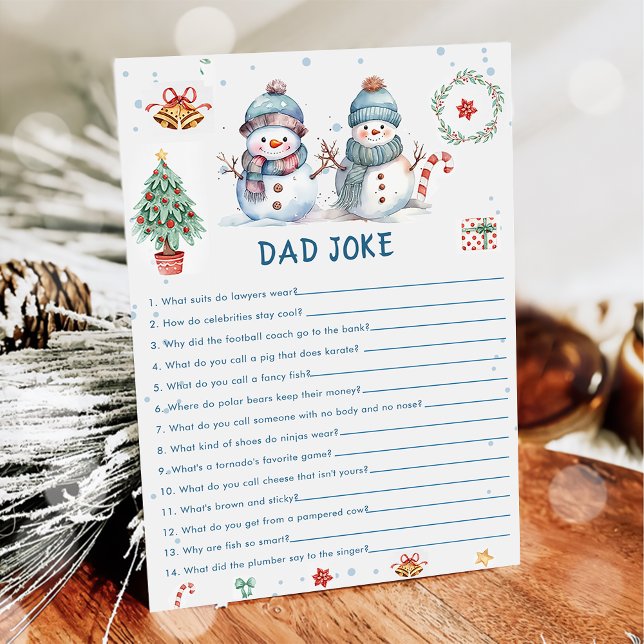 Tarjeta de juego de Chiste para navidades Snowman  (Subido por el creador)