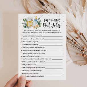 Tarjeta de juego de chistes de papá para baby show
