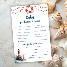 Tarjeta de juego de consejos y predicción náutica