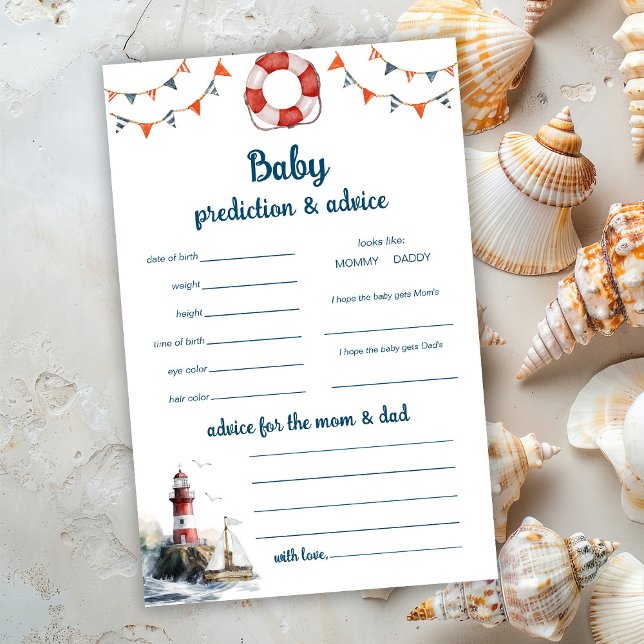 Tarjeta de juego de consejos y predicción náutica (Subido por el creador)