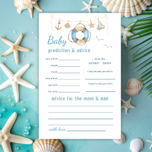 Tarjeta de juego de consejos y predicción náutica