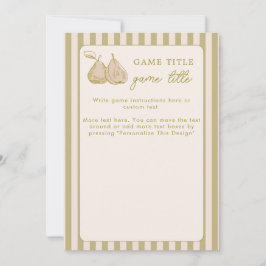 Tarjeta de juego de desayuno nupcial de pera dibuj
