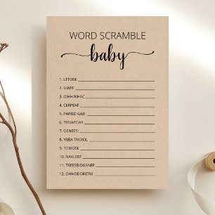 Tarjeta de juego de desorden de palabras para fies