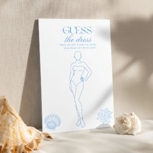 Tarjeta de juego de desvelamiento de novia Guess t