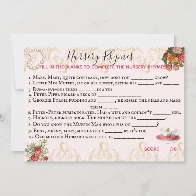 Tarjeta de juego de ducha (Anverso)