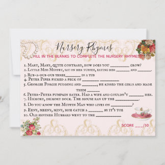Tarjeta de juego de ducha
