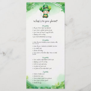 Tarjeta de juego de ducha de bebé de St. Patrick's