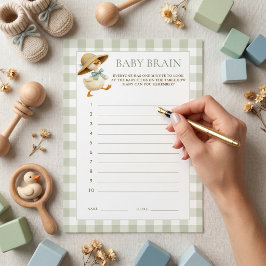 Tarjeta de juego de ducha de cerebro de bebé de Gi