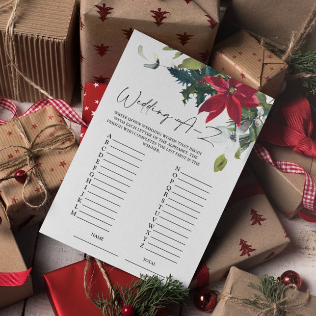 Tarjeta de juego de ducha de novia boda A-Z Poinse (Subido por el creador)