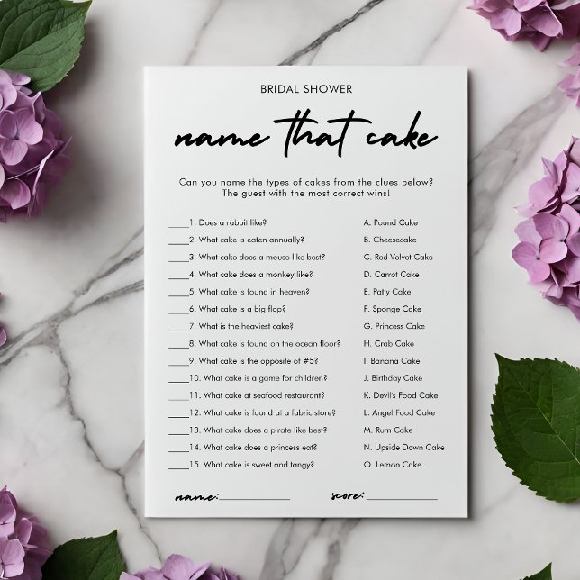 Tarjeta de juego de ducha de novia con nombre mode (Subido por el creador)