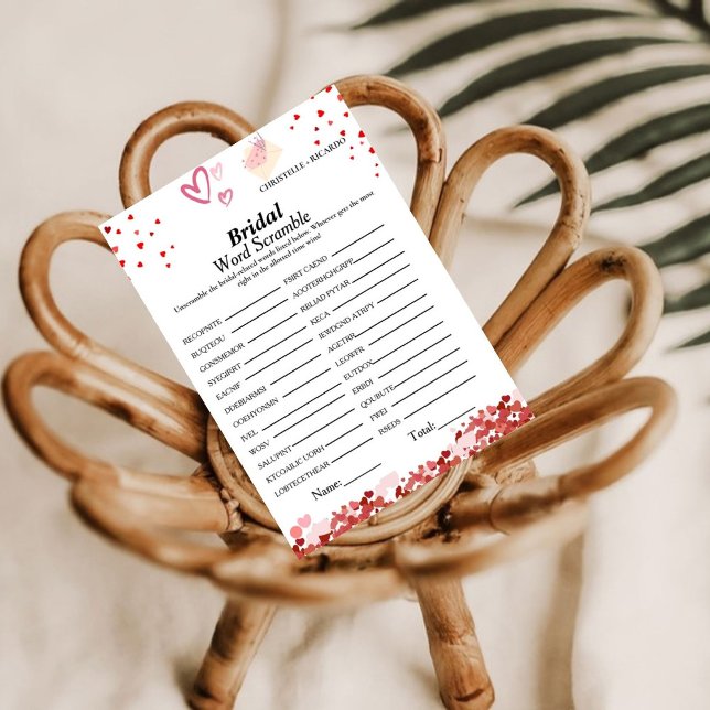 Tarjeta de juego de ducha de novia con raspadura d (Subido por el creador)