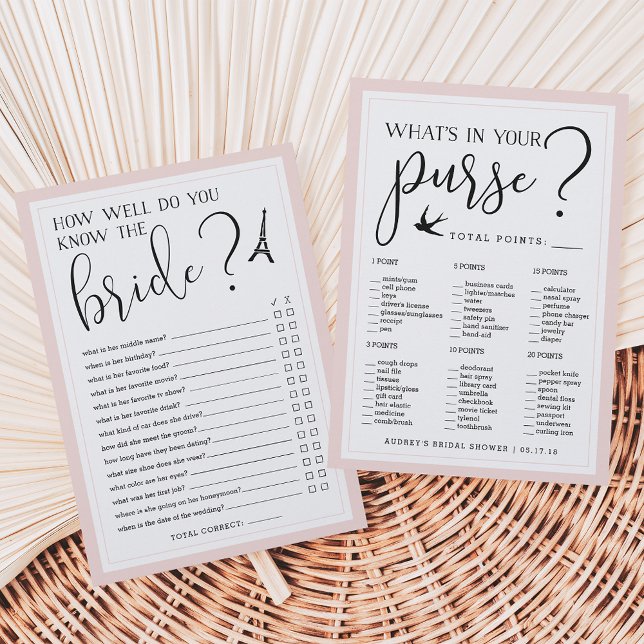 Tarjeta de juego de ducha de novia de doble cara t (Subido por el creador)