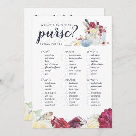 Tarjeta de juego de ducha de novia de dos caras de