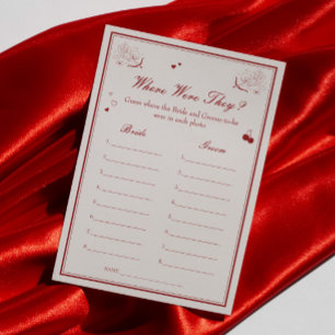 Tarjeta de Juego de Ducha de Novia de San Valentín