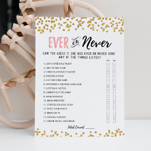 Tarjeta de juego de Ducha de Novia Editable para S