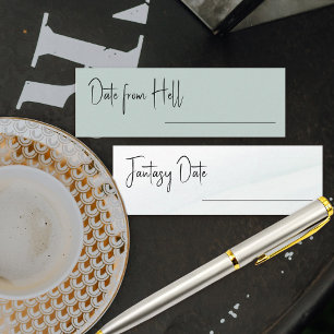 Tarjeta de juego de ducha de novia Fantasy Date Gr