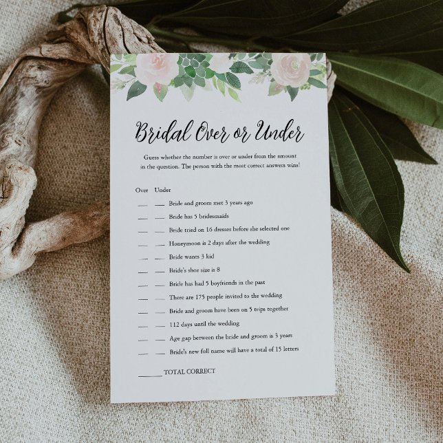 Tarjeta De Juego De Ducha De Novias O Bajo (Subido por el creador)