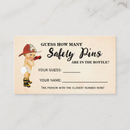 Tarjeta de juego de ducha de seguridad de los pine