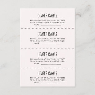 Tarjeta de juego de elefante rosa lindo Diaper Raf