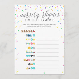 Tarjeta de juego de Emoji Baby Shower - Rhymes de