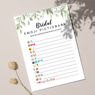 Tarjeta de juego de Emoji de  de ducha de novia ve