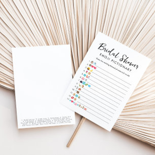 Tarjeta de juego de Emoji de ducha de novia