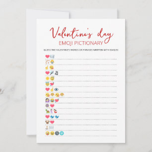 Tarjeta de juego de Emoji de el día de San Valentí