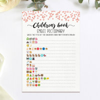Tarjeta de juego de Emoji de libros para niños