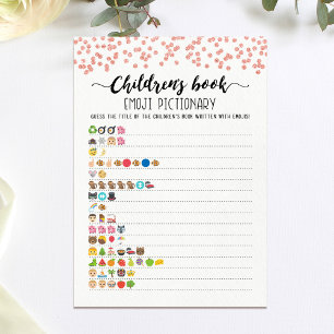 Tarjeta de juego de Emoji de libros para niños