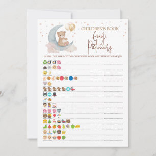 Tarjeta de juego de Emoji infantil de libros por l