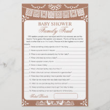 Tarjeta de juego de encuesta de baby shower