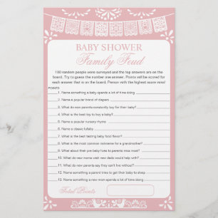 Tarjeta de juego de encuesta de baby shower para n