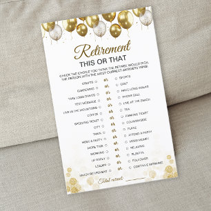 Tarjeta de juego de Fiesta de retiro feliz con glo