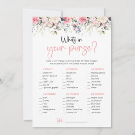 Tarjeta de juego de floral rosado ¿Qué hay en tu b