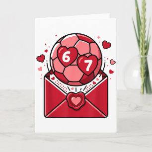Tarjeta de juego de fútbol de San Valentín amor po