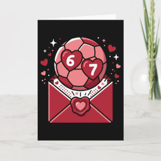 Tarjeta de juego de fútbol del día de San Valentín