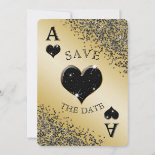 Tarjeta de juego de Glam Gold Casino Heart para gu