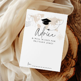 Tarjeta de juego de graduación para viajes del Map