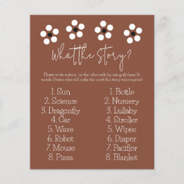 Tarjeta de juego de historias de Baby Shower de Ci