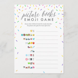 Tarjeta de juego de la emoji de Baby Shower -