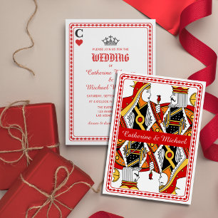 Tarjeta de juego de Las Vegas King & Queen Boda