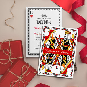 Tarjeta de juego de Las Vegas King & Queen Boda