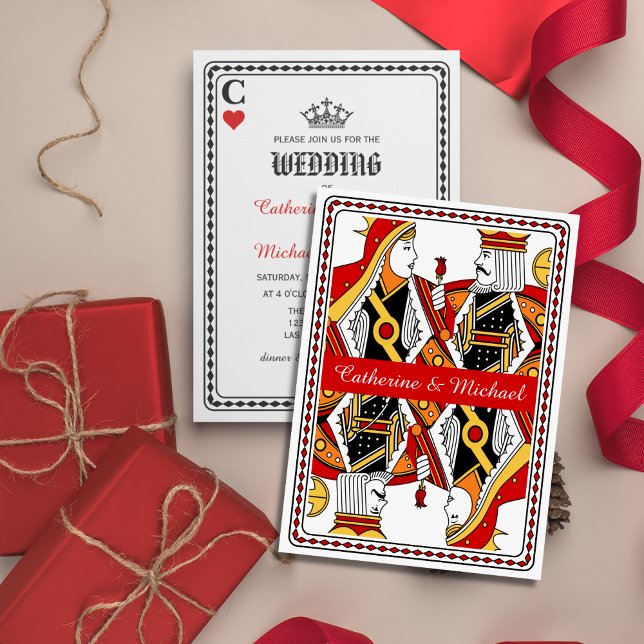 Tarjeta de juego de Las Vegas King & Queen Boda (Subido por el creador)